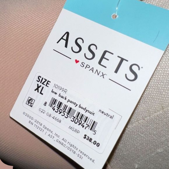 NWT Assets by Spanx Low Back Panty Bodysuit Size XL - Picture 5 of 5